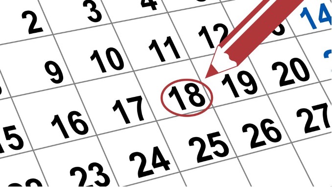 Roter Stift kreist die 18 in einem Monats-Kalendarium ein © Ingrid Glatz